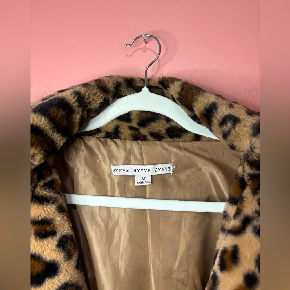 Y2k Style Fuzzy Leopard Print Coat - image 2